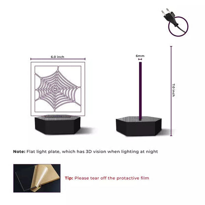 Spider Cover 3D Illusion Lamp