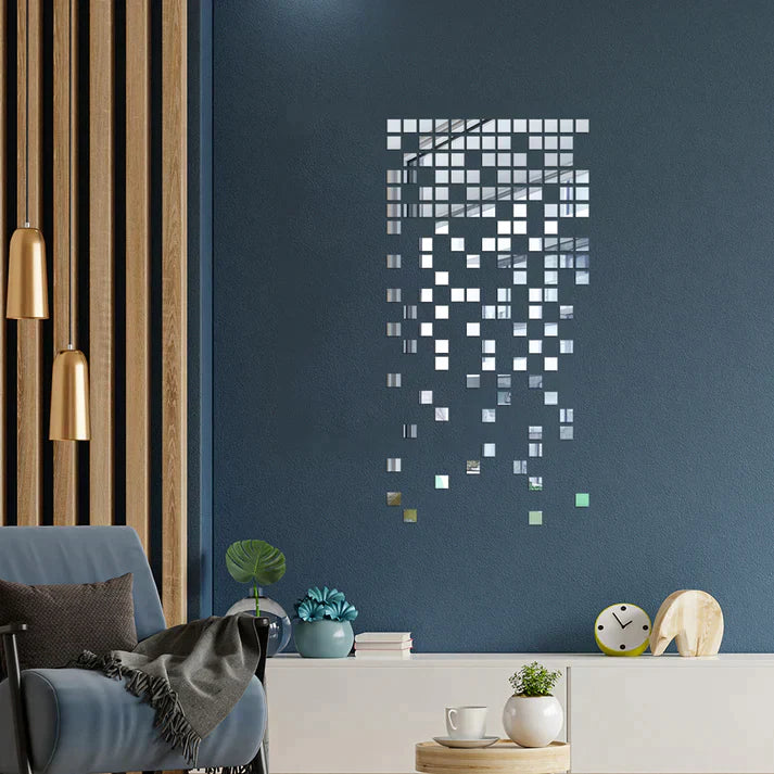 Acrylic Mini Square Mirror Wall Stickers