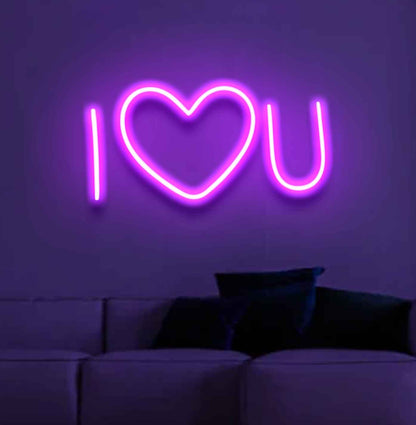 I ❤️ U Neon Sign