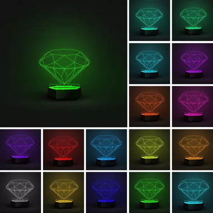 Diamond 3D Illusion Lamp