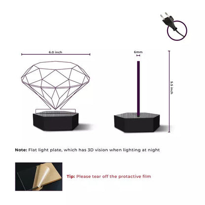 Diamond 3D Illusion Lamp