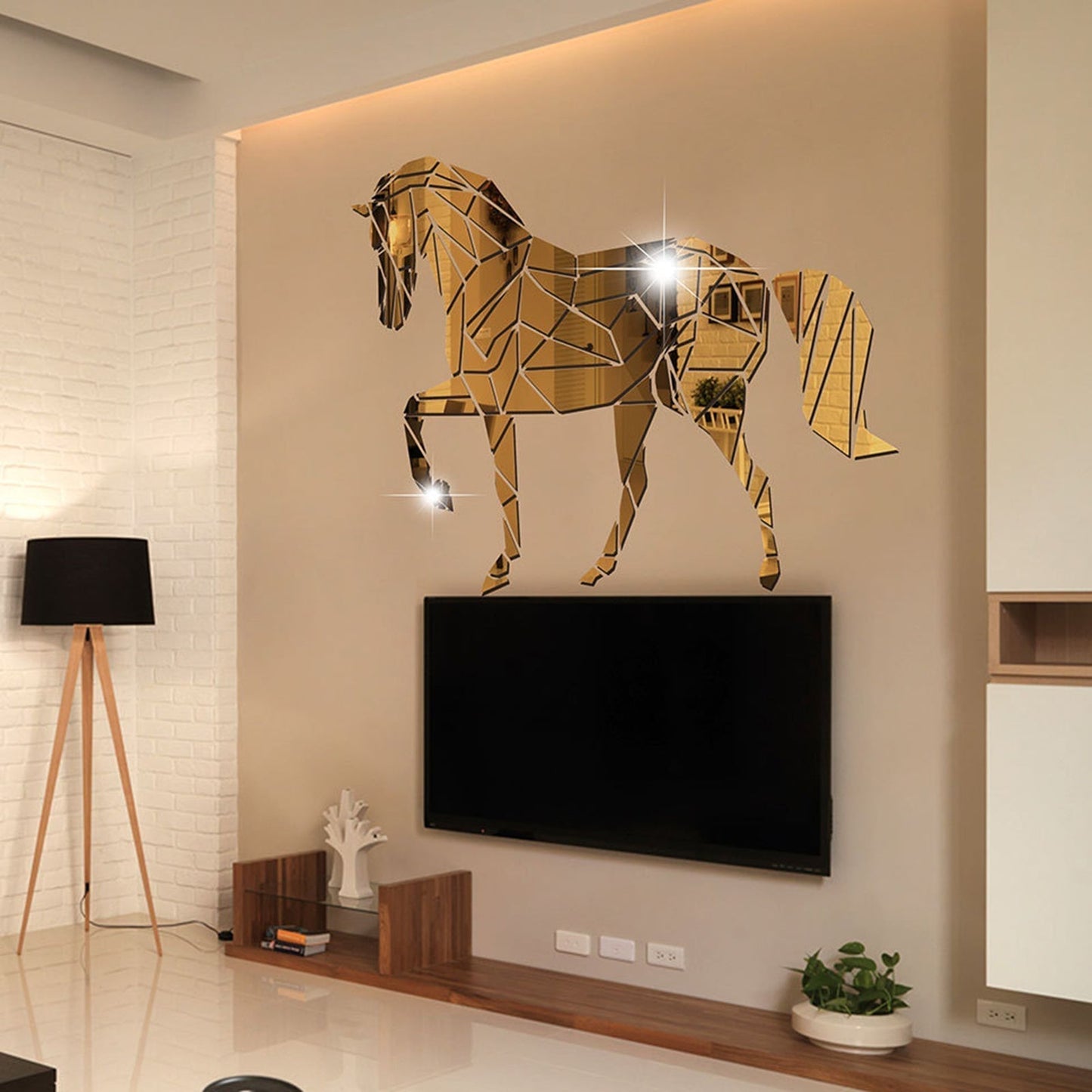 Large Acrylic Horse Mirror Wall Art