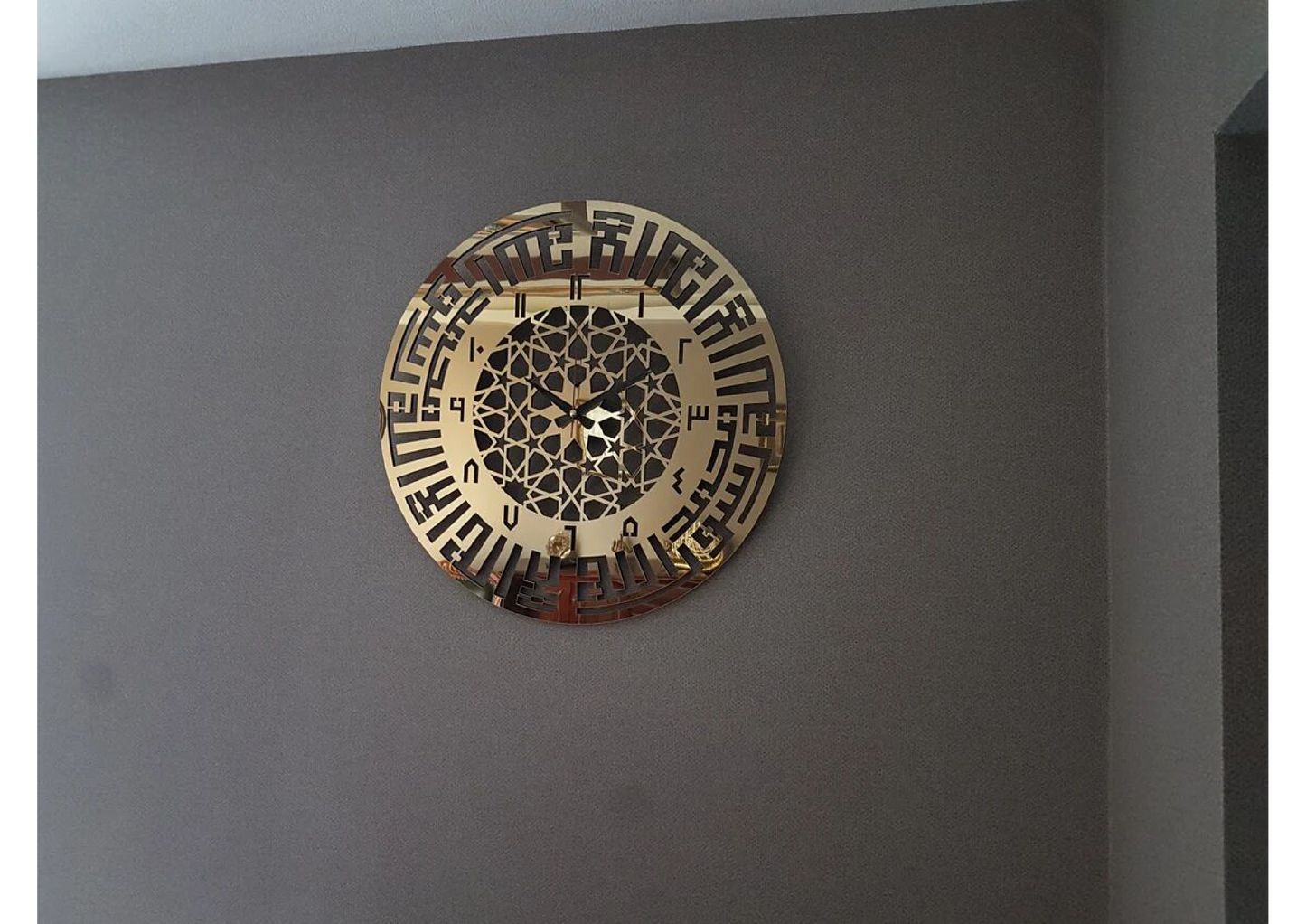 First Kalima Wall Clock for Islamic home Decor - IC - 160