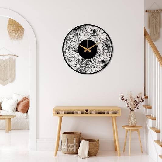 Poppy Flower Acrylic Wall Clock