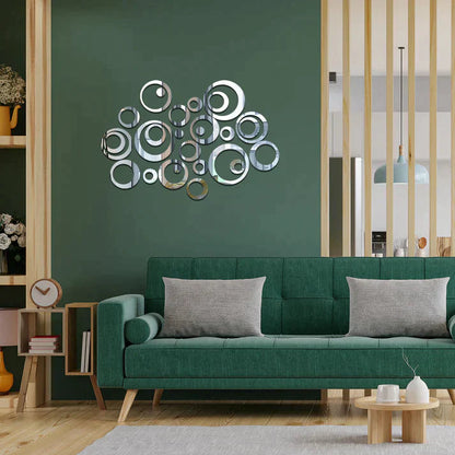 Acrylic Ring Mirror Wall Stickers