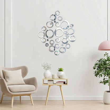 Acrylic Ring Mirror Wall Stickers