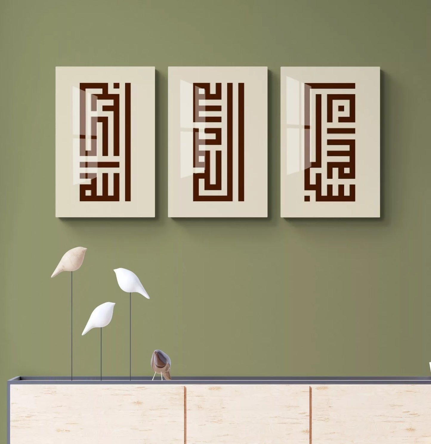 Set of 3 Islamic wall art UV on Acrylic