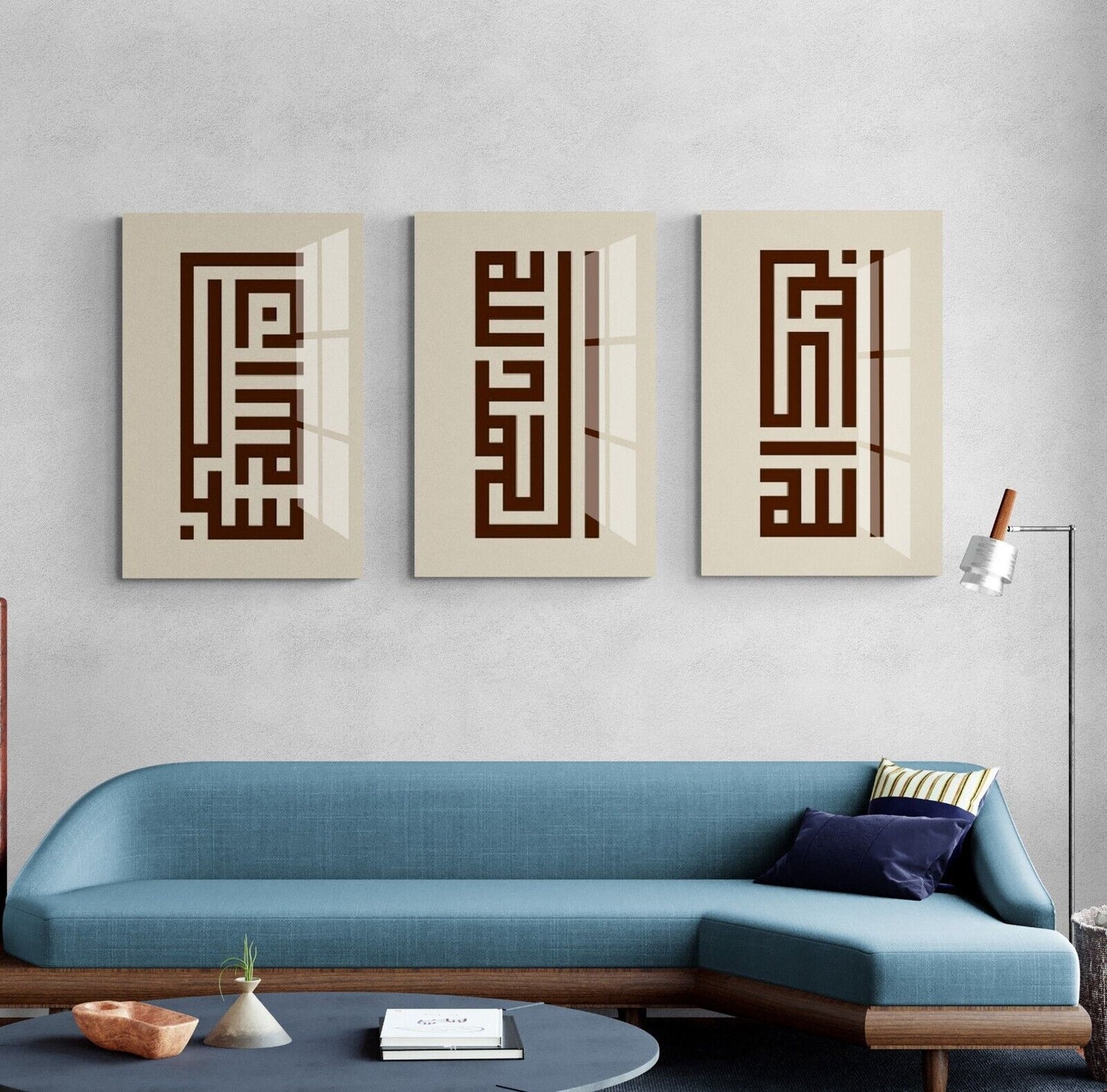 Set of 3 Islamic wall art UV on Acrylic