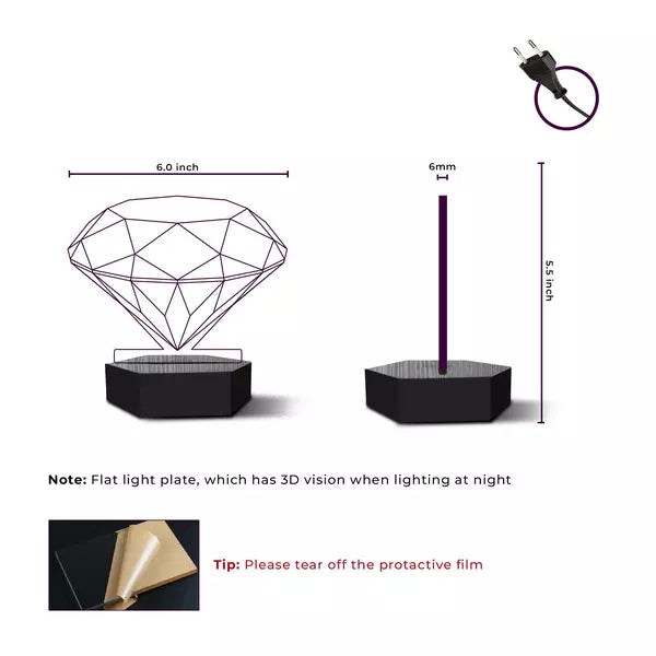 Daimond 3D Illusion Lamp