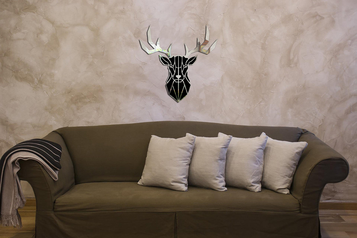 Deer Head Acrylic Mirror Wall Art